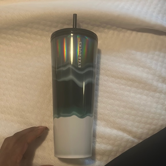 𝅺STARBUCKS 2021 Venti Cold Cup green/grey Plastic 24oz - Picture 1 of 6